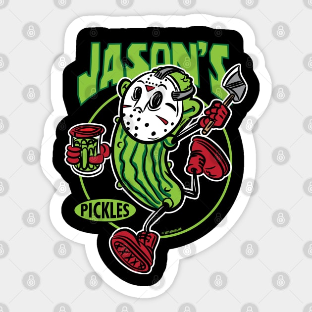 Jason's Voorhees Deli Pickles Sticker by eShirtLabs